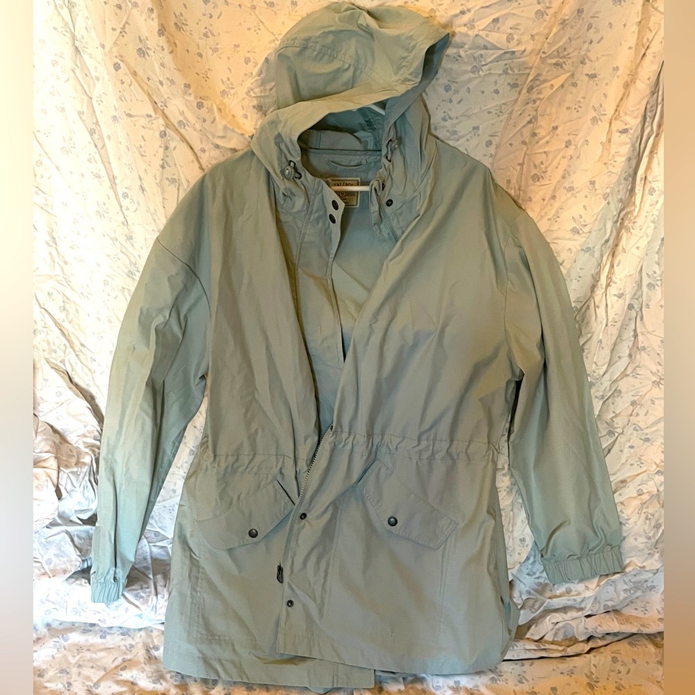 Fat Face Light Blue Hooded Rain Jacket